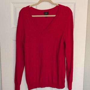 Worthington Vibrant Red V-Neck Sweater